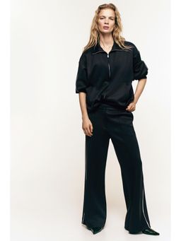H&M - Women Black Tailored scuba trousers