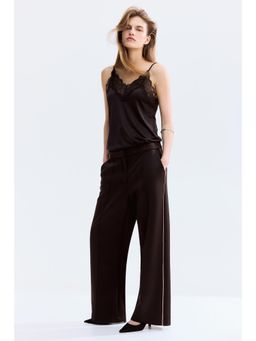 H&M - Women Brown Tailored scuba trousers