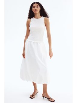 H&M - Women White Pointelle-knit cotton top