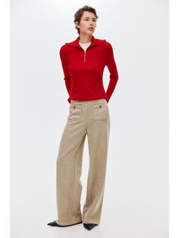 H&M - Women Beige Jersey trousers