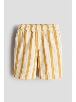 H&M - Boys Yellow Cotton muslin shorts