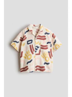 H&M - Boys Beige Cotton muslin resort shirt