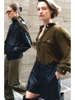 H&M - Women Green Viscose shirt