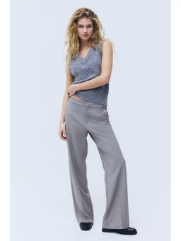 H&M - Women Grey Tailored trousers