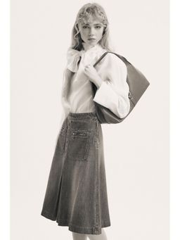 H&M - Women Blue A-line denim skirt