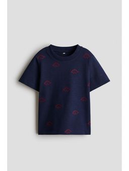 H&M - Boys Blue Embroidery-detail T-shirt