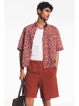 H&M - Men Orange Relaxed Fit Cotton shorts