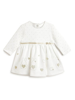 Chicco - Girls Bronze Printed Long Sleeve Dress