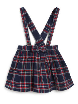 Chicco - Girl White and Blue Checkered Skirt
