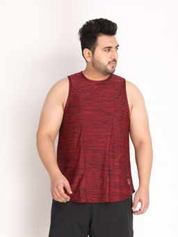 CHKOKKO - Men Cotton Gym Tank Tops Sleeveless Sports Vest In Wine