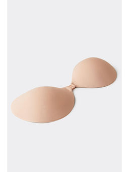 Rheal Curve - Beige Solid Silicone Regular Fit Stick On Bra
