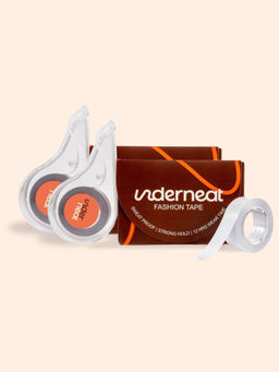 Underneat - Transparent Solid Cotton Skinny Fashion Tape (Pack of 2)