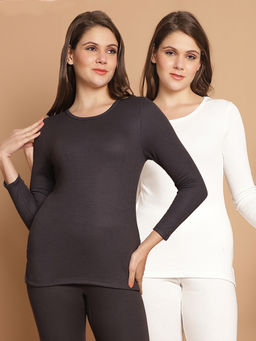 Aerowarm - Multi-Color Solid Cotton Regular Thermal Tops