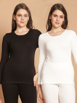 Aerowarm - Multi-Color Solid Cotton Regular Thermal Tops