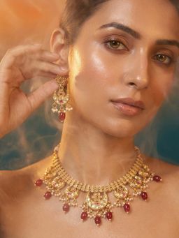 Tussya by Shreya - Lysara Moissanite Necklace with Earrings