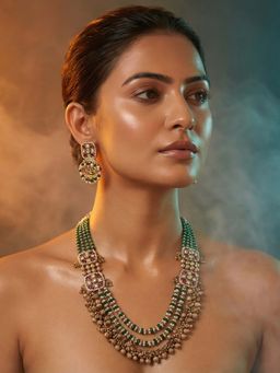 Tussya by Shreya - Velina Moissanite Necklace with Earrings