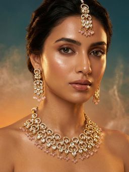 Tussya by Shreya - Sorelia Moissanite Necklace with Earrings