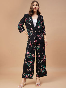 Gipsy - Black Floral Georgette Co-Ord (Set of 2)