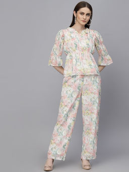 Gipsy - Pink Floral Georgette Co-Ord (Set of 2)