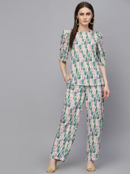 Gipsy - Green Printed Georgette Co-Ord (Set of 2)