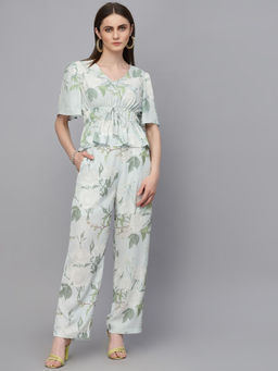 Gipsy - Green Printed Georgette Co-Ord (Set of 2)