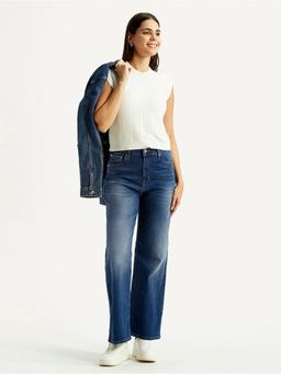 Levi's - Womens Blue Wide Leg High Rise Jeans