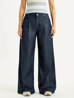 Levi's - Womens Navy Blue Flared Leg High Rise Jeans