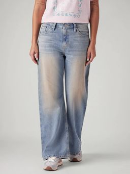 Levi's - Womens Light-Blue Loose Bootcut Fit High Rise Jeans