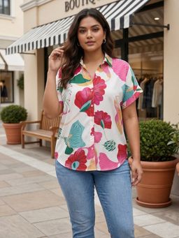 Qurvii - Floral Print Shirt