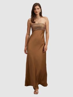 Forever New - Amina Embellished Satin Maxi Dress