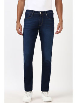 Peter England - Men Navy Blue Dark Wash Slim Fit Jeans
