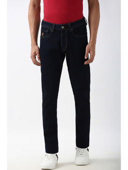 Peter England - Men Navy Blue Dark Wash Slim Fit Jeans