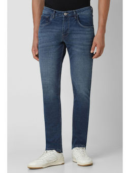 Van Heusen - Men Blue Mid Wash Slim Fit Jeans