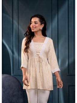 Juniper - White Printed Viscose Tunic