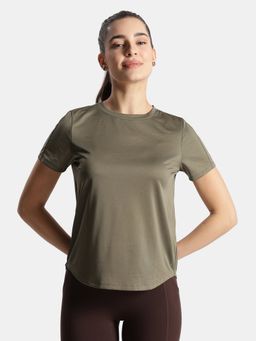 Jockey - MW87 Women Microfiber Fabric Regular Fit Active Wear T-Shirt-Earth