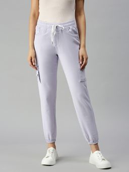 SHOWOFF - Women Clean Look Lavender Joggers