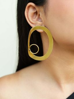 ISHKAARA - Gold-Plated Contemporary Drop Earrings