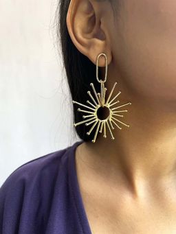 ISHKAARA - Gold-Plated Contemporary Drop Earrings