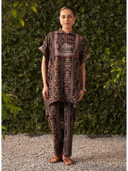 Lakshita - Women Black Printed Rayon Co-Ord (Set of 2)