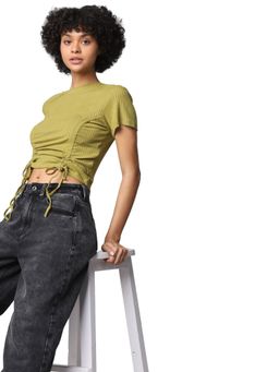 ONLY - Women Stripes Green Top