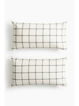 H&M - White 2-Pack Cotton Sateen Pillowcases