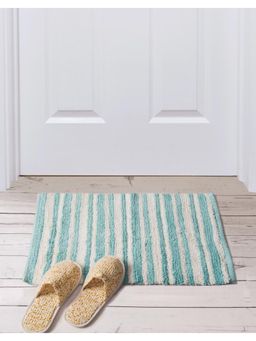 Fabindia - Blue Cotton Woven Bathmat