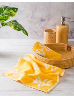 Fabindia - Yellow Cotton Woven Face Towel