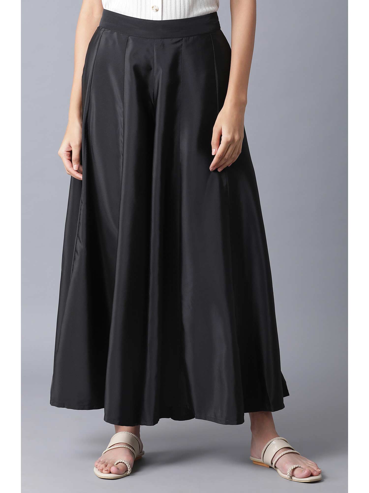 Black Solid Skirt-image-47