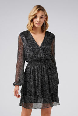 Forever New - Katie Metallic Plisse Wrap Mini