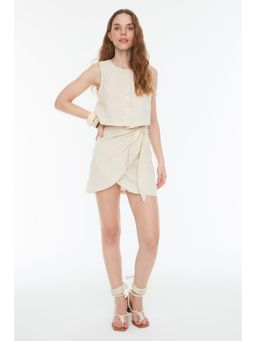 Trendyol - Women's Beige Mini Skirts
