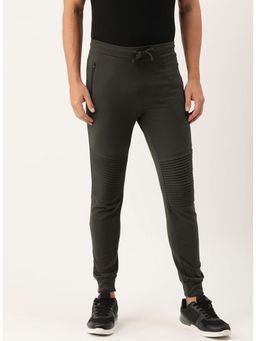 The Indian Garage Co - Men Grey Solid Slim Fit Joggers