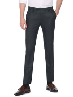 Arrow - Men Dark Blue Hudson Tailored Fit Formal Trousers