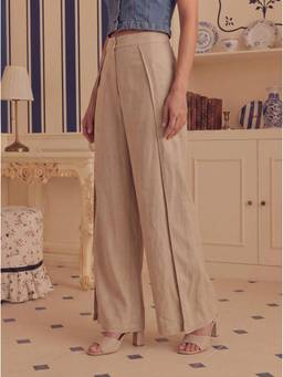 Sage By Mala - Beige Duetto Trousers