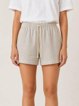 Scoup - Cotton Stripe Grey Shorts